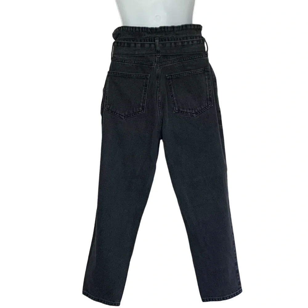 BDG | Urban Outfitters Black High Waist Belted Paperbag  Mom Jeans Sz 27
